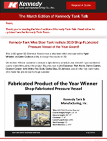 Read Kennedy Tank's March 2021 Tank Talk (pdf)
