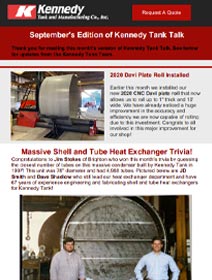 Read Kennedy Tank's September 2020 Tank Talk (pdf)