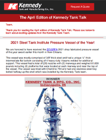 Read Kennedy Tank's April 2022 Tank Talk (pdf)